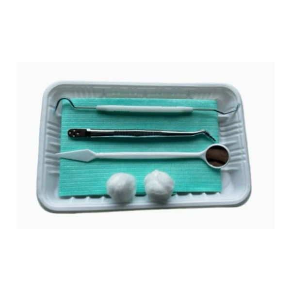 Disposable Dental Exam Kit Oral Pack Mirror Tweezers Probe